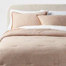 Full/Queen Mini Gingham Comforter and Sham Set Moss Green - Threshold picture