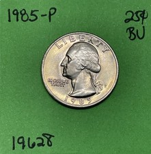 1985 P Washington Quarter 25c Choice BU US Coin See Pictures picture