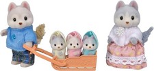 EPOCH Calico Critters Sylvanian Families Husky Family Set Dolls Toy FS-41 picture