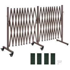 VEVOR Double Expandable Barricades 20FT Expandable Folding Security Barrier picture