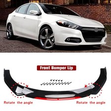 Front Bumper Lip Spoiler Splitter Glossy Black+Red FOR 2013-2016 DODGE DART picture