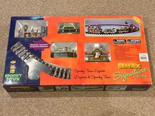Lemax Signature Collection Spooky Town RIP Railroad Train Set of 17 in Box Works picture