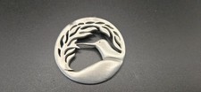 VTG / RARE 1990 Ken Kantro Lovell Designs Pewter Hummingbird Flowers Pendant picture