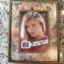 Vintage Ornate Matte Gold Metal Photo Picture Frame 5”x7” Intercraft picture