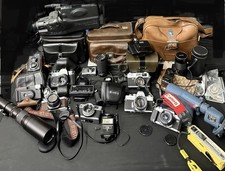 Vintage Camera Lot + Lenses, Bags Canon • Vivitar • Minolta • Asahi • Yashica picture