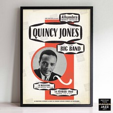 Quincy Jones Big Band jazz poster - l'Alhambra - Paris, France - 1960 picture