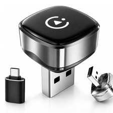 Hyphoon Wireless CarPlay Adapter & Android Auto Adapter, Ultra Black & Silver picture