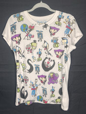 RARE 2006 Invader Zim Womans Graphic All Over Print XL T-Shirt  MIGHTY FINE picture