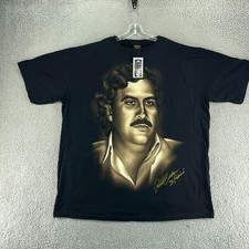 Vintage Pablo Escobar Shirt Mens 3XL 90 HipHop Rap Changes Graphic Tee DEADSTOCK picture