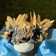 Amazing Golden Rutile With Hematite Crystal From Brazil, 27.90 picture