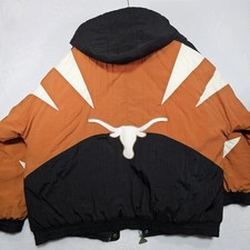 Vtg Texas Longhorns Apex One Jacket Mens XL Puffer Hoodie Sharktooth Embroidered picture