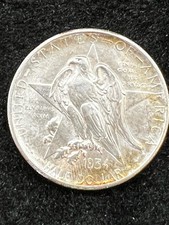 1934-P Texas Commemorative Silver Half Dollar Toned Gem BU -  picture