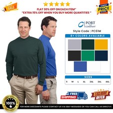 Port & Company PC61M Men's Long Sleeve Essential Mock Turtleneck T-Shirt picture
