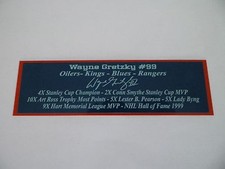 Wayne Gretzky Autograph Nameplate Oilers Kings Rangers Autograph Puck Jersey  picture
