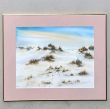 Kathleen Ritter Original Watercolor Painting Coastal Beach Dunes Large Framed picture