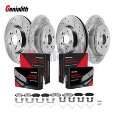 330MM Front Rear Drilled Slotted Brake Rotors Ceramic Pads for Honda Pilot 3.5L picture