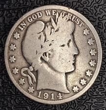 1914-S San Francisco 50 C Barber Silver Half Dollar picture