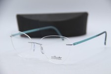 NEW SILHOUETTE SPX 5567 LU 7110 BLUE GUNMETAL AUTHENTIC FRAMES EYEGLASSES 56-17 picture