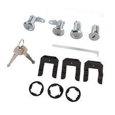 1967-1969 Ford Mustang Polished Stainless Ignition Doors Trunk Lock Set Keys picture