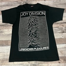 Joy Division Shirt Adult XL Black Vintage 80s 90s Unknown Pleasures Band Tee picture