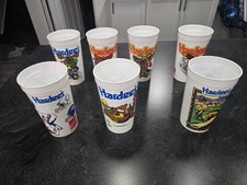 Lot Of 7 Vintage 1988–1992 Hardee's Promotional Plastic Cups picture