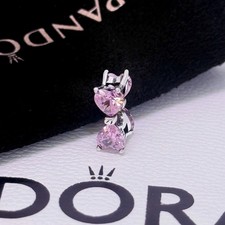 PANDORA Pink Bow Charm Sterling Silver, #794253C01, Valentine's Day Gift picture