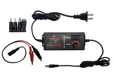 3V-24V AC/DC Adjustable Universal Adapter + 4 Tips & Female Alligator Test Leads picture
