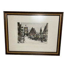 Antique Early 20th Century Rottenberg German Town Paul Geissler picture