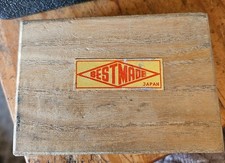 Vintage Best Made wooden fly box with 12 hand tied flys made in Japan 1950s picture