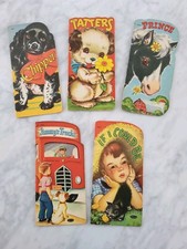 Whitman Vintage 1949-1953 Die-Cut Books Lot of 5 Children's Softcover picture