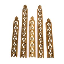 Antique Grouping of Five Brass Hardware Accouterments picture