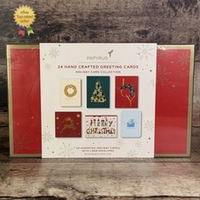 NEW Papyrus 24 Hand Crafted Holiday Christmas Collection Greeting Cards ⚠️SEALED picture