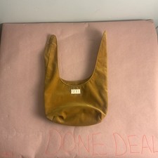MERIT Beauty The Signature Makeup Bag Ochre Tan Corduroy Tie Knot Cosmetic Pouch picture