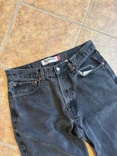 Vintage 00's Levi's 550 Relaxed Fit Black Made In Mexico Jeans 34x29 picture