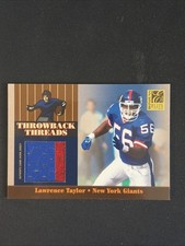 2006 Donruss Elite Throwback Threads Lawrence Taylor Game Used Giants /30 picture