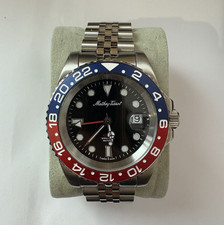 Mathey-Tissot Mathy Vintage GMT H903 Pepsi Bezel 42mm Swiss Watch Box + Links picture