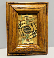 Vintage Framed Sand Art Mini Shelf Decor Southwest Kokopelli Style picture