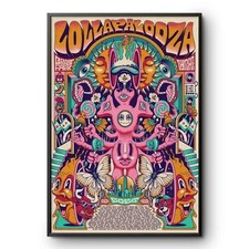Lollapalooza 2026 Chicago Festival Poster Grant Park Psychedelic picture