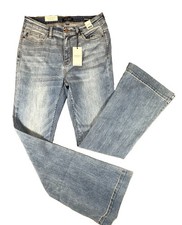 Judy Blue Jeans 11/30 High Waist Trouser Flare Boho Festival Retro Med Wash New picture