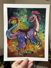 Original Dungeon Crawler Carl Art: Mongo, Original Art Gouache Painting (8x10) picture