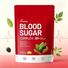 VivoNu Blood Sugar Herbal Complex Supplement Capsules, Metabolic Support, 1 Bag picture