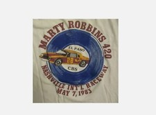 VTG MARTY ROBBINS 420 RACING NASHVILLE Shirt Classic White picture