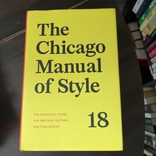 Chicago Manual of Style 18th Edition University of Chicago Press Hardcover picture
