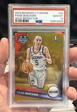2023-24 Bowman University Chrome Paige Bueckers #90 Gold Refractor /50 PSA 10 picture
