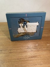 Vintage Lenox Gold Train Ornament Porcelain Metal Original Box Christmas picture