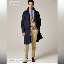 J.Crew Rivington car coat in water-resistant cotton twill 42R picture