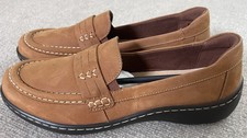 Clark’s Women’s Comfort Loafers New 10 Brown Leather, Old Money Quiet Luxury picture