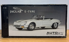 AUTOart Millennium 1/18 Jaguar E-Type Silver | Damaged Box | #TP6 picture