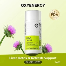 Oxyenergy Milk Thistle Dietary Herbal Supplement Capsules, 90-Count Detox Supple picture
