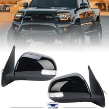 Pair Power Side Mirrors Driver Passenger LED Signal For Toyota Tacoma 2012-2015 picture